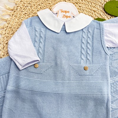  Saída de Maternidade Barquinho- Azul Bebe